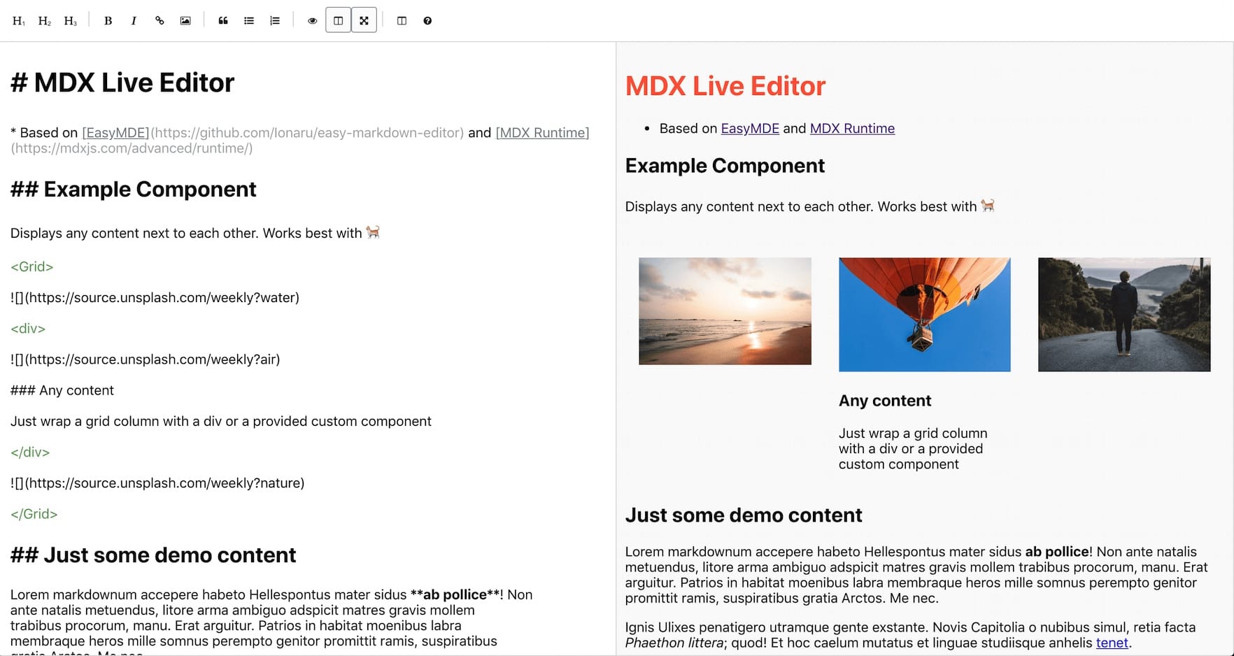 mdx-live - Codesandbox