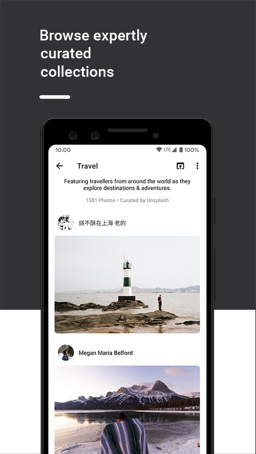 Coaster Unsplash app for Mac and Windows