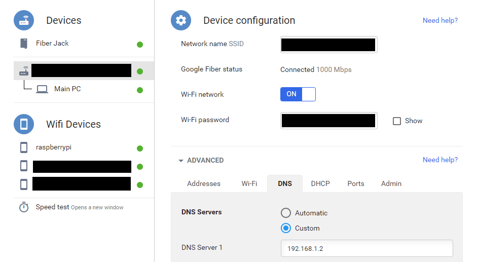 Setting up my Pihole with Google Fiber bfayejones