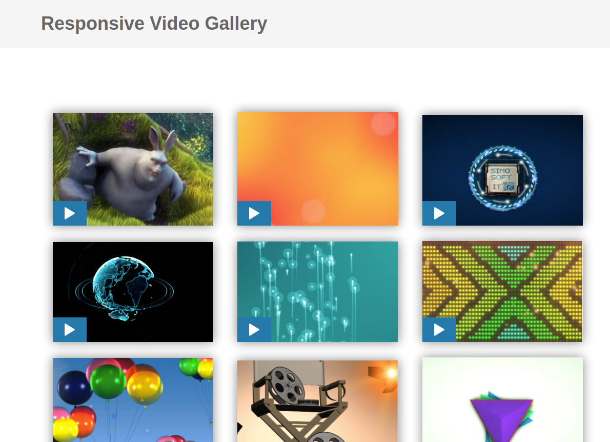 HubSpot Video Gallary with popup