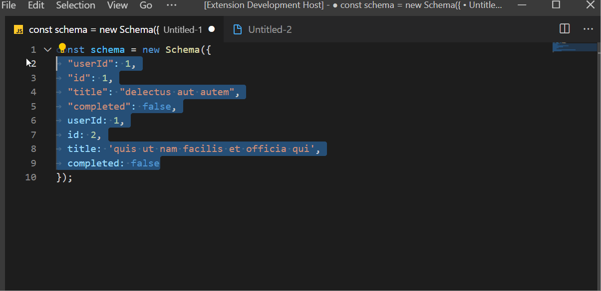 get json keys or values Visual Studio Marketplace