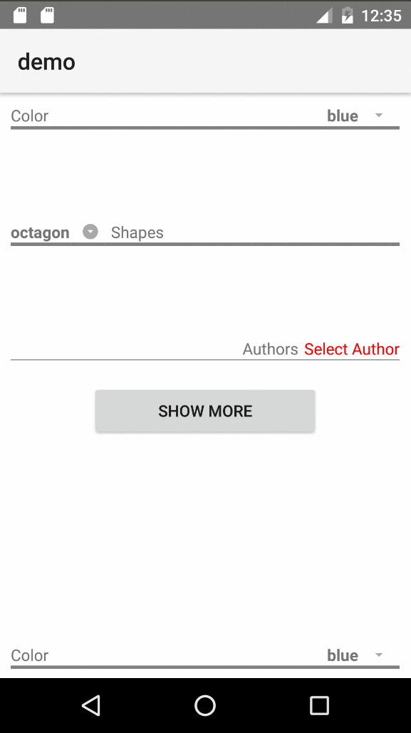 Materialinspired dropdown list widget for NativeScript LaptrinhX
