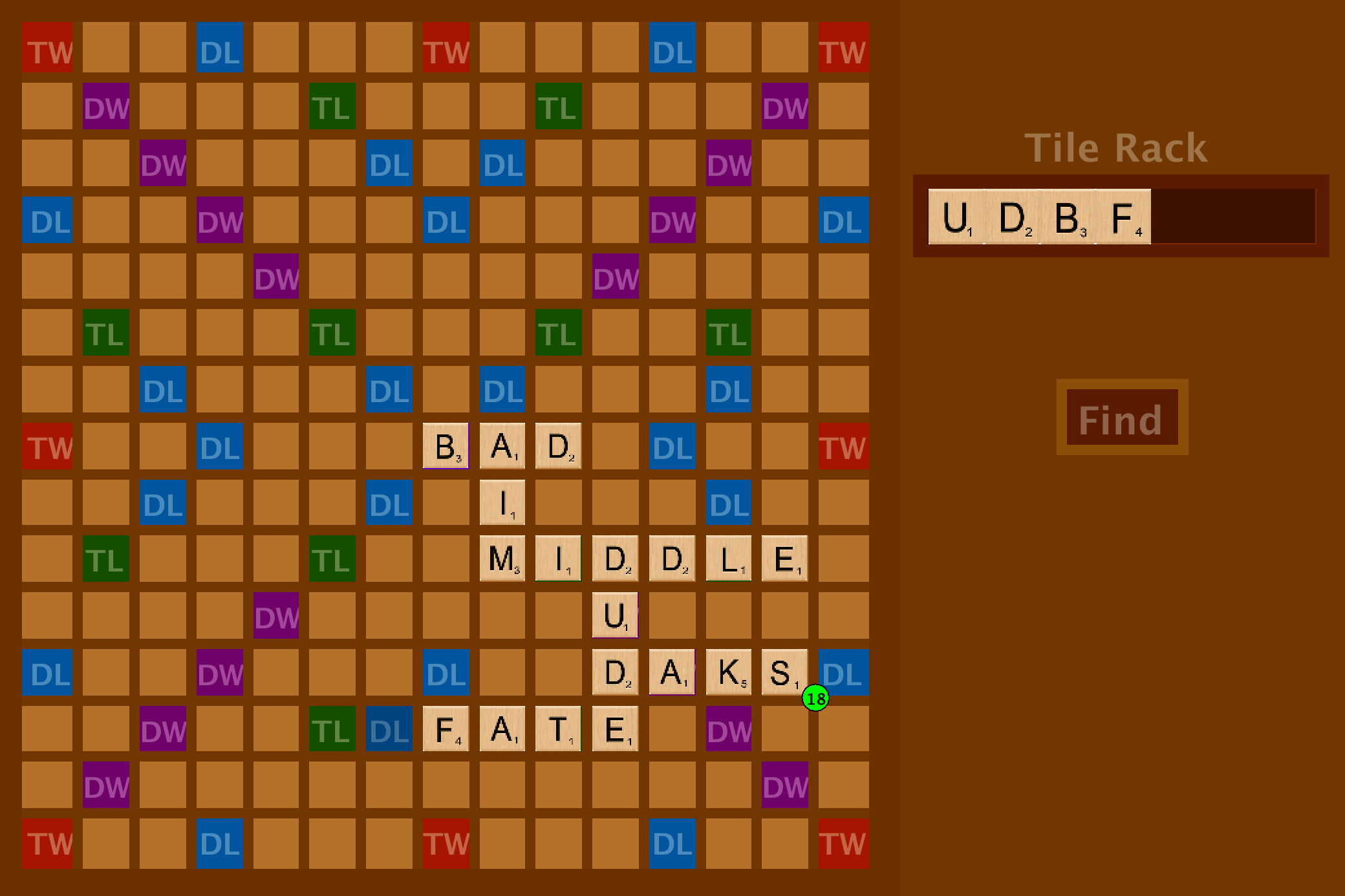 GitHub callumcode/scrabblesolver Uses a Directed Analytic Word