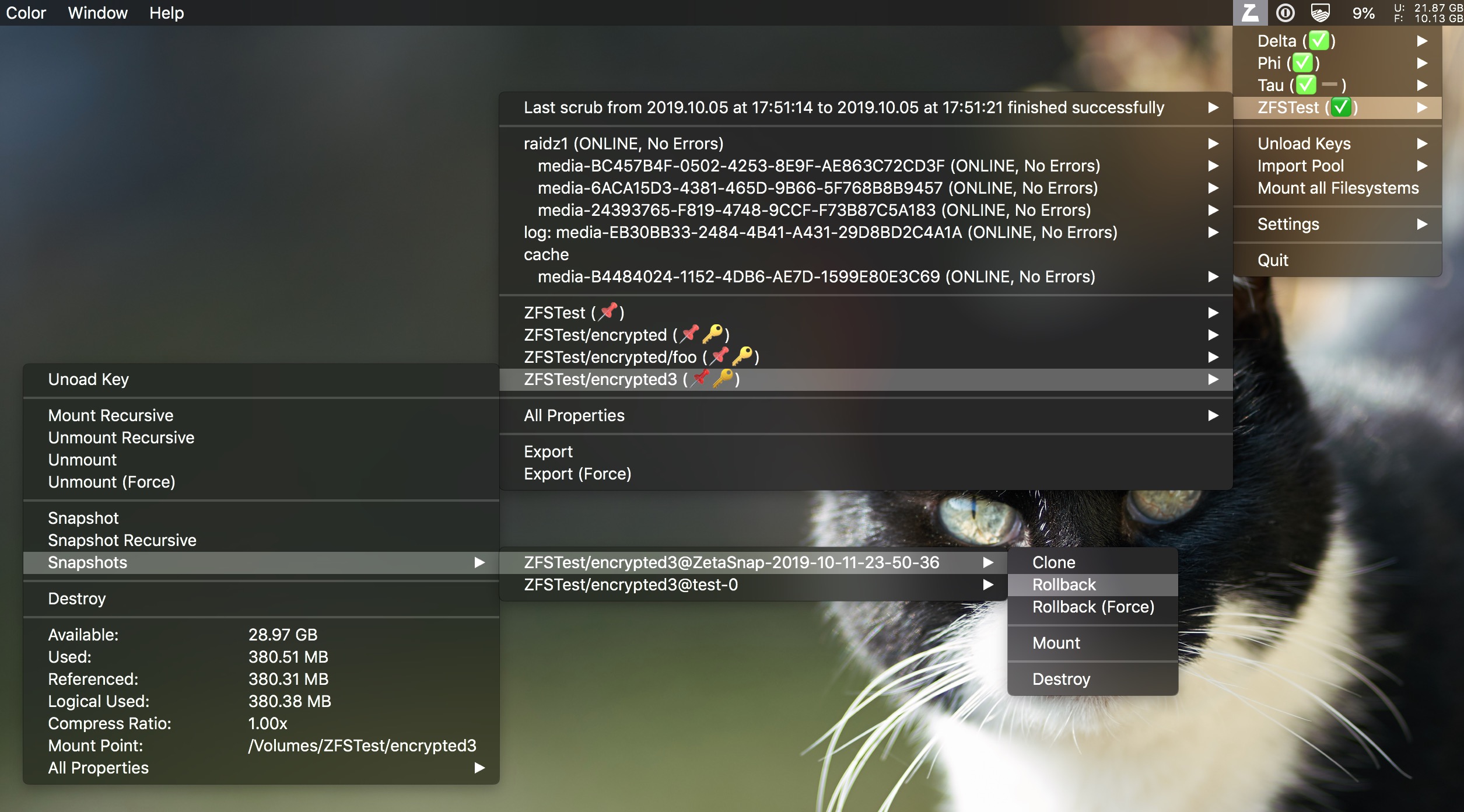 GitHub cbreakblack/ZetaWatch ZFS OSX Menu Bar widget