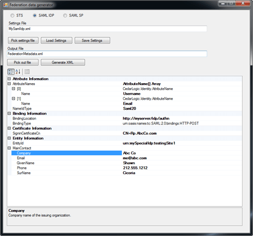 GitHub cicorias/federationmetadatagenerator Tool to generate