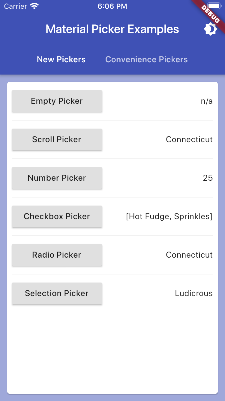 Flutter Material Pickers FlutterCore
