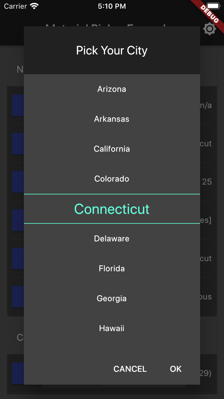 A flutter package for displaying common picker dialogs