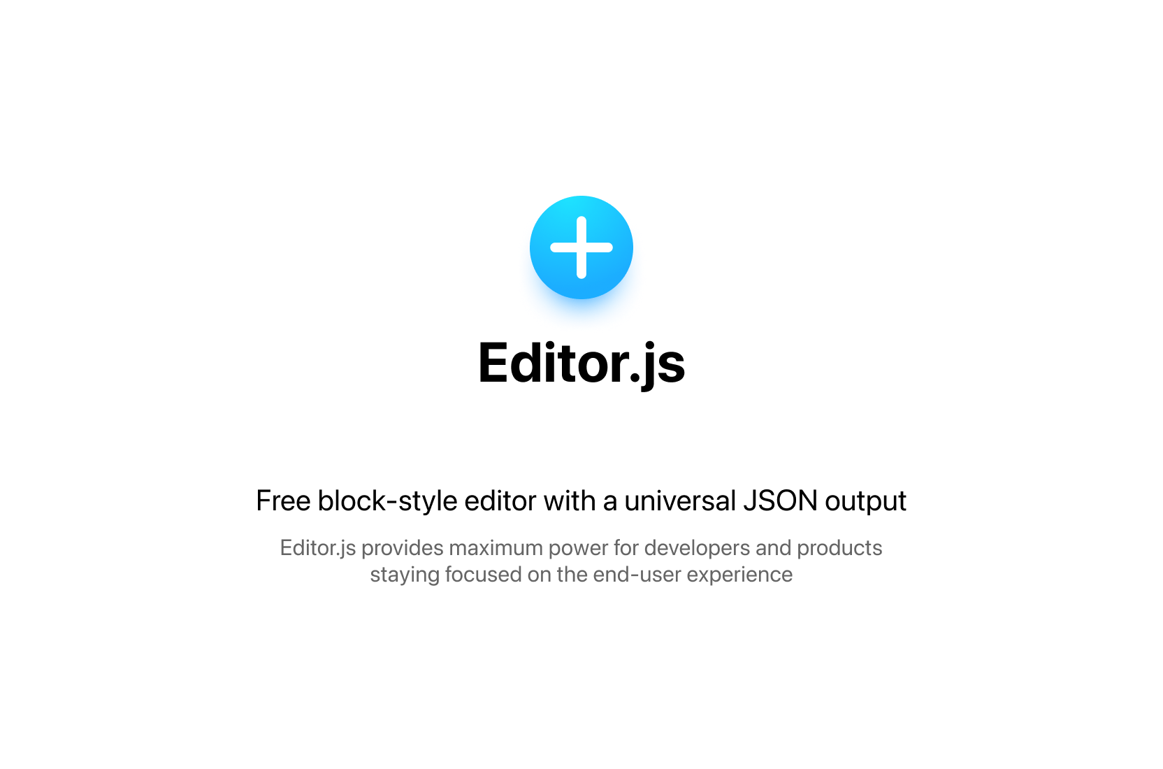 Best of JS • Editor.js