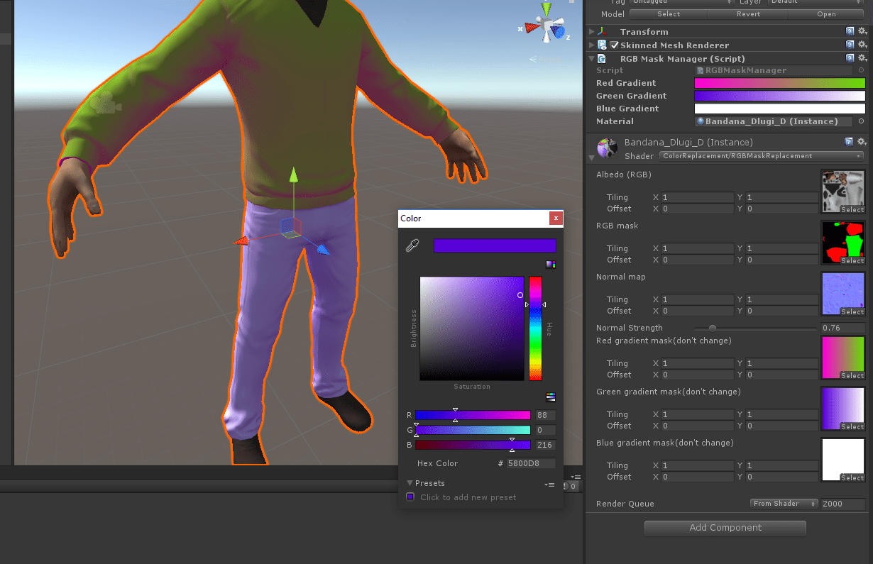 GitHub codexus/unityRGBMaskGradientReplacementShader Simple RGB