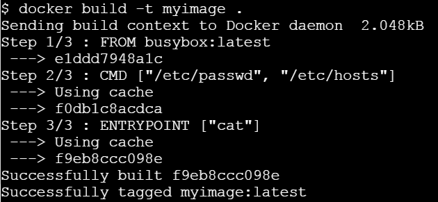 How is ENTRYPOINT instruction under Dockerfile different from RUN