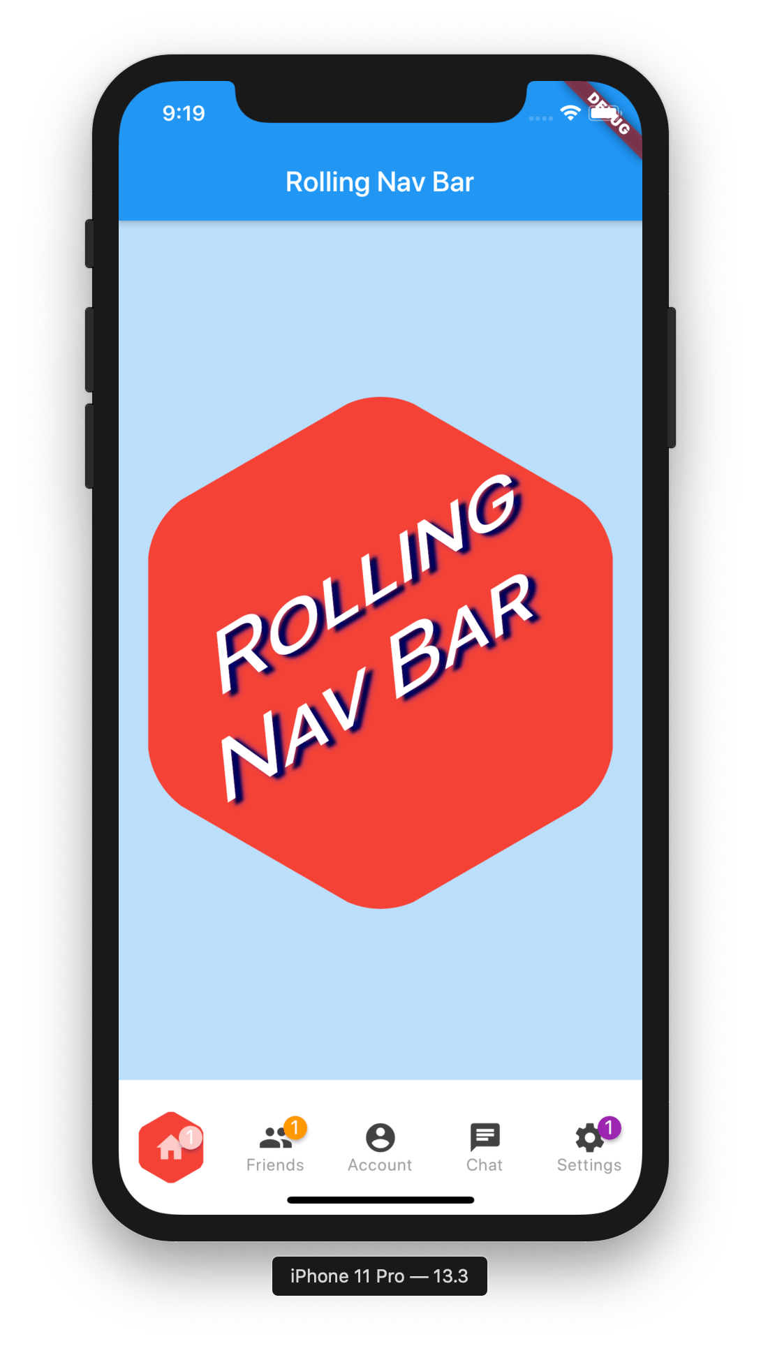 GitHub craiglabenz/flutter_rolling_nav_bar Playful and customizable