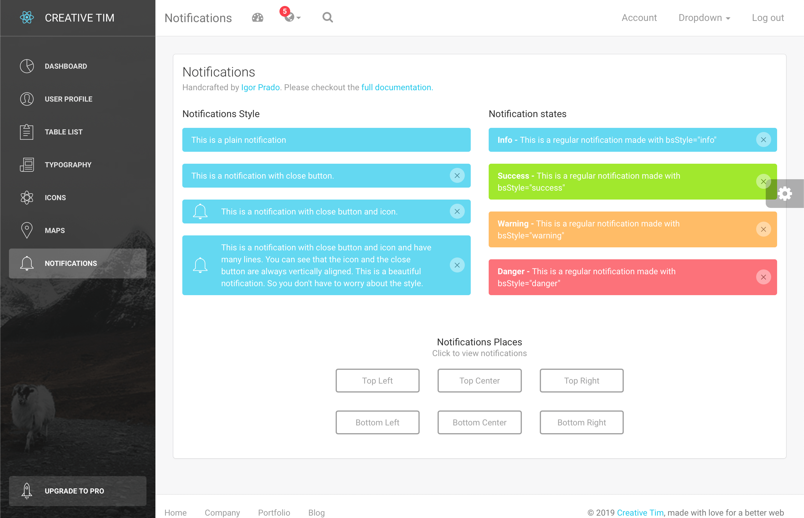 GitHub creativetimofficial/lightbootstrapdashboardreact React version of Light Bootstrap
