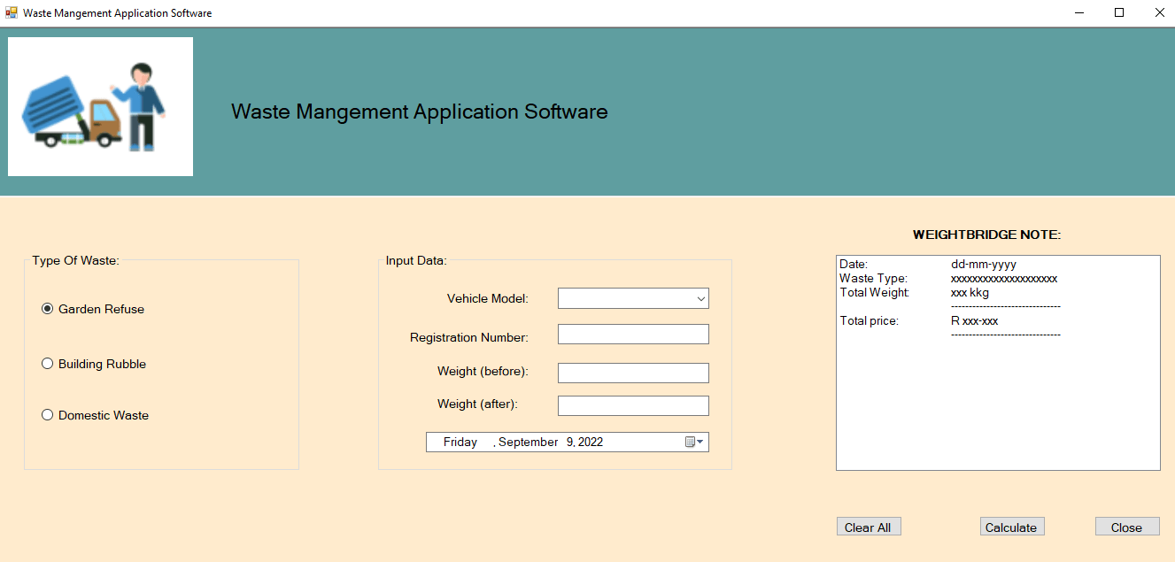 GitHub b3lf3g0r/wastemanagementapplicationsoftware