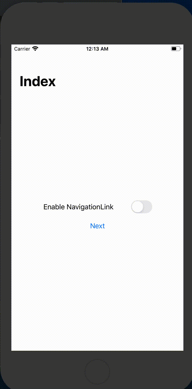 SwiftUI NavigationLink の有効/無効を切り替える Daisuke TONOSAKI log