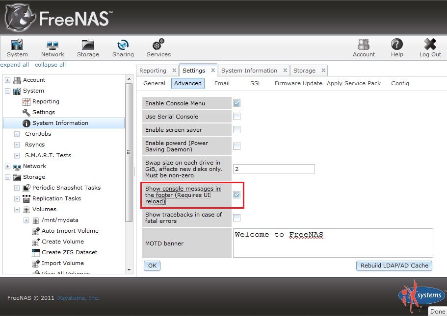 利用 FreeNAS 打造儲存設備(4)─安裝篇（由 GUI 升級） OpenFoundry