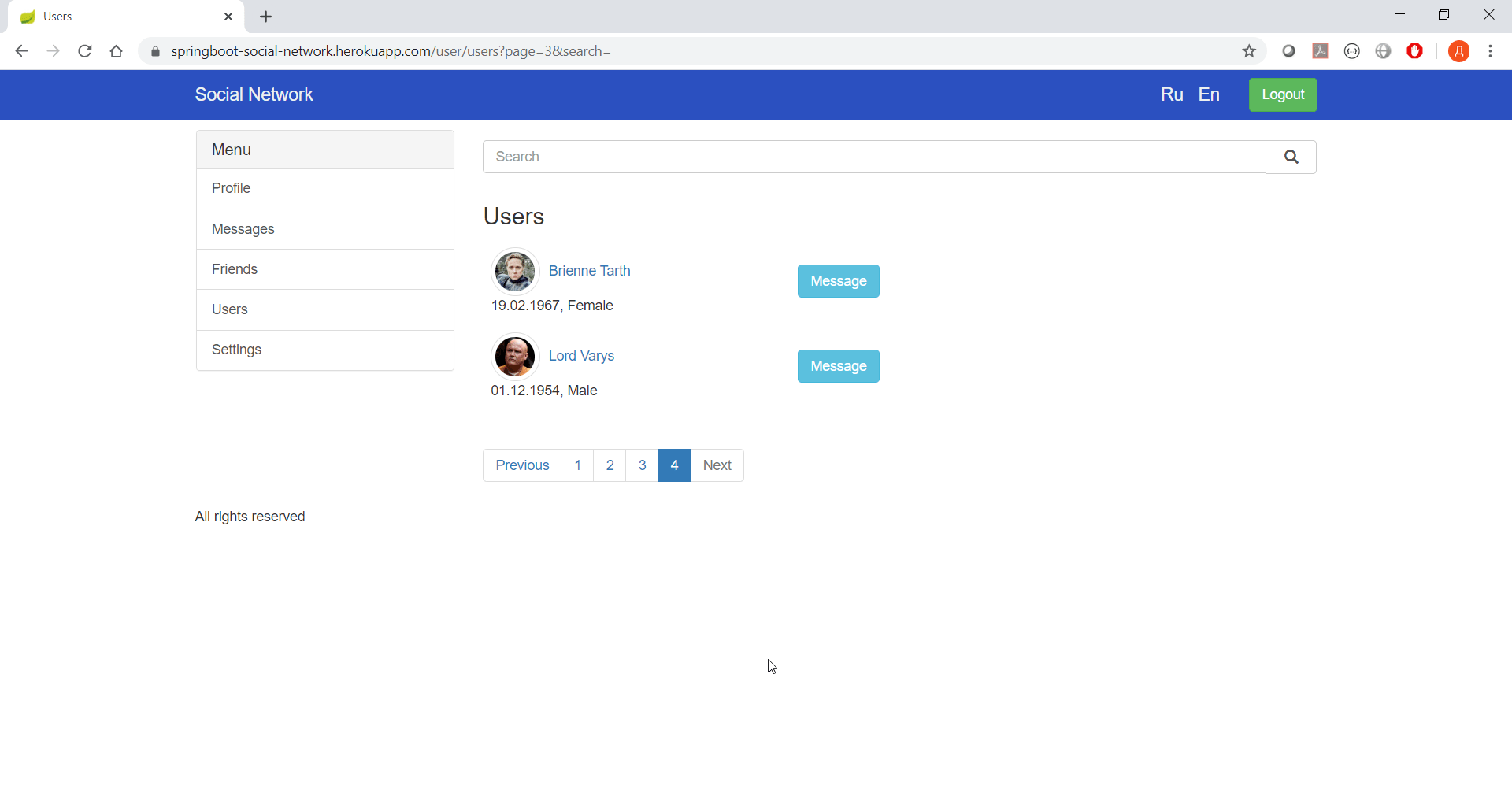 GitHub Social Network Spring