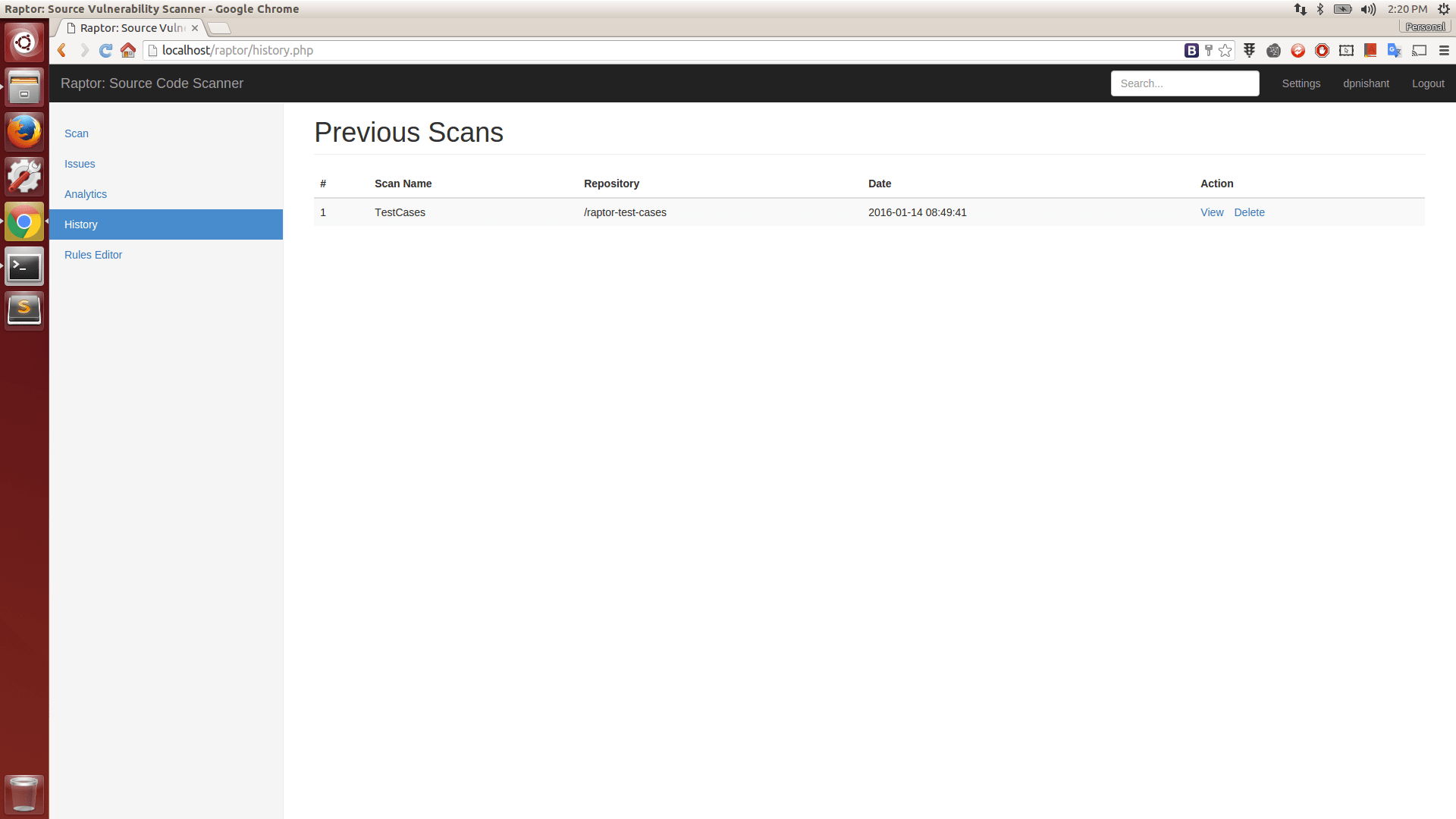 GitHub dpnishant/raptor Webbased Source Code Vulnerability Scanner