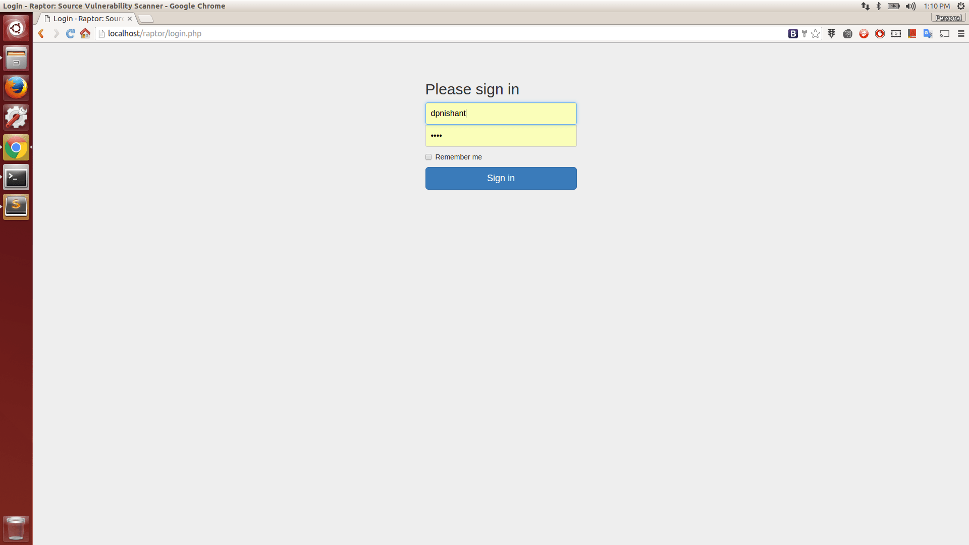 raptor Webbased Source Code Vulnerability Scanner • Testing