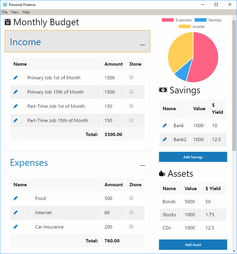 GitHub dragthor/personalfinance JavaScript personal finance app