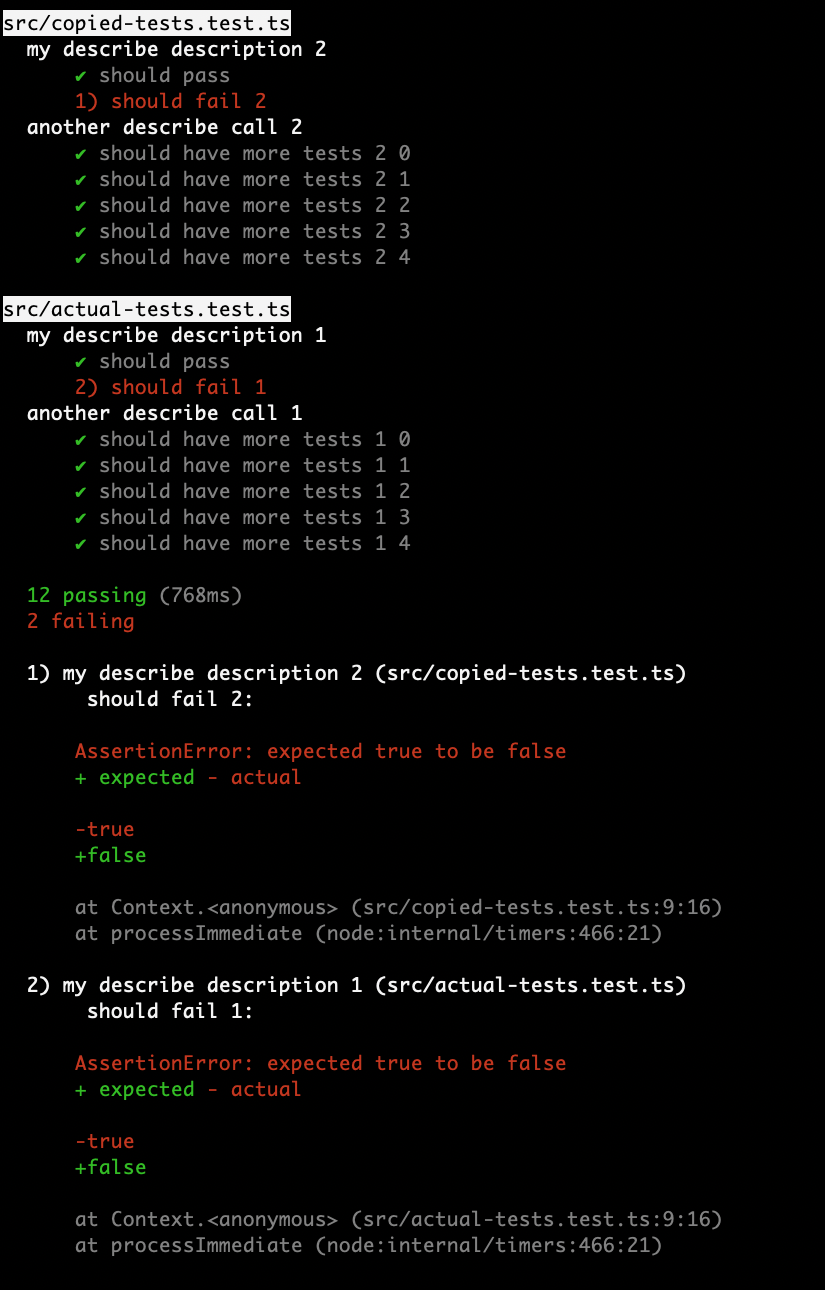 mochaspecreporterwithfilenames npm