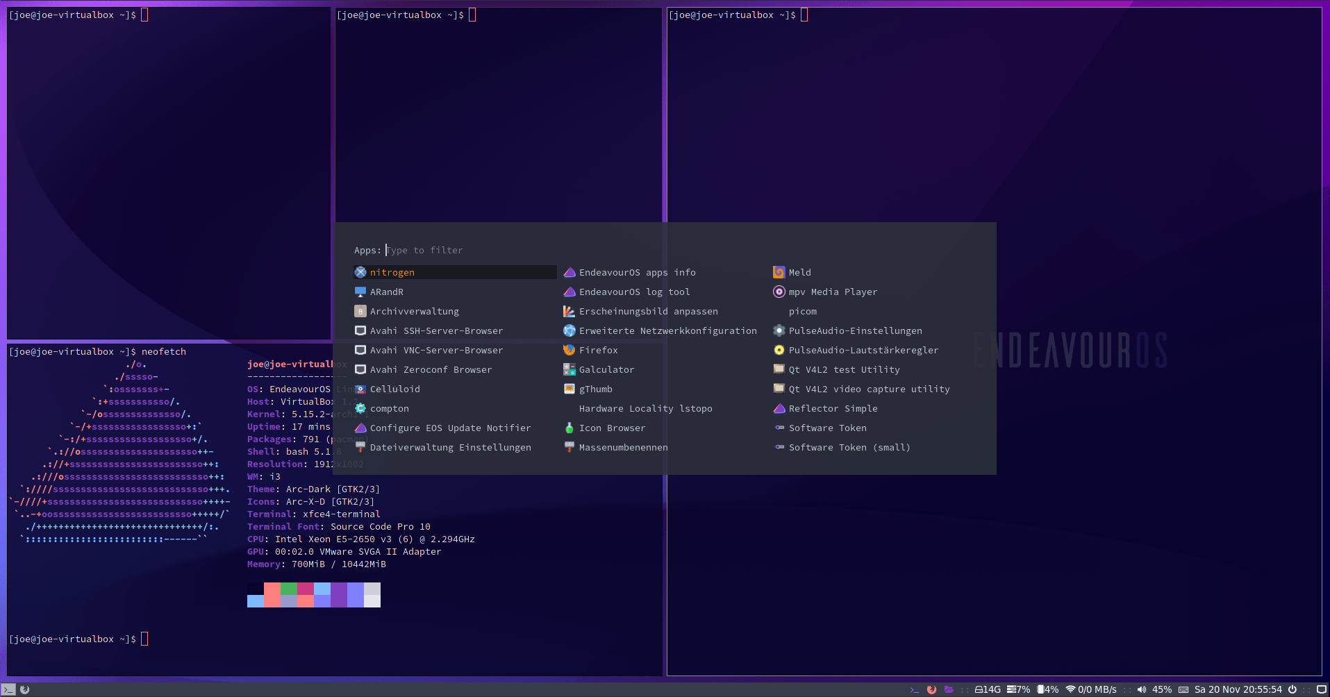 EndeavourOS Linux I3 Setup Nahuel Hernandez