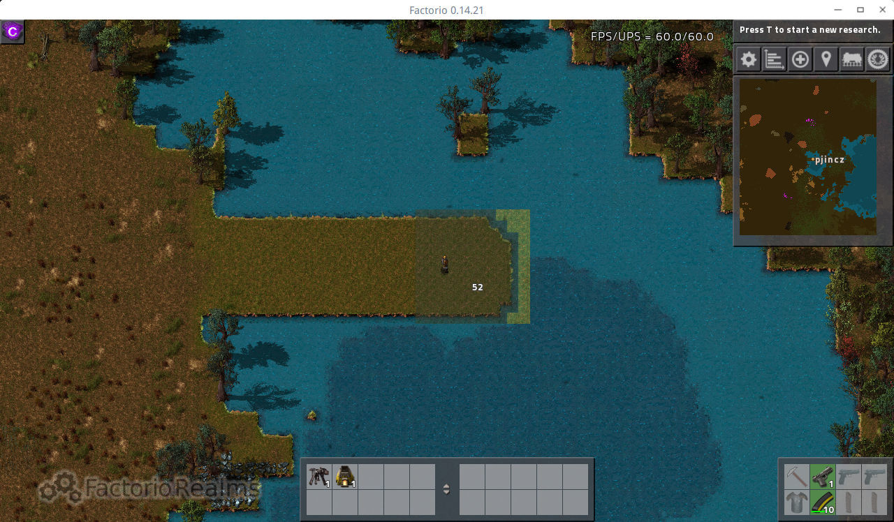 How to fill water quickly? Factorio Realms