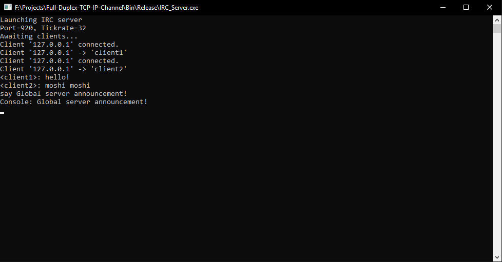 GitHub - fakelag/Full-Duplex-TCP-IP-Channel: A bi-directional TCP