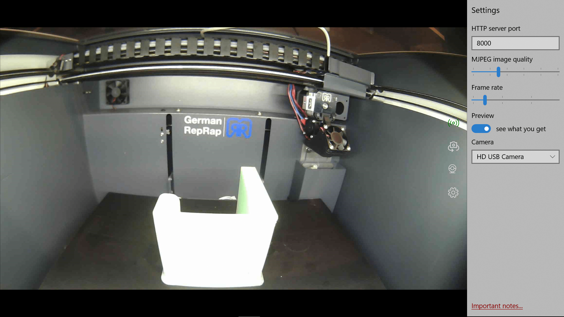 Mjpeg Streamer Universal Windows App