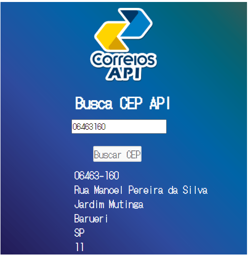 GitHub Conexão com API CEP dos Correios