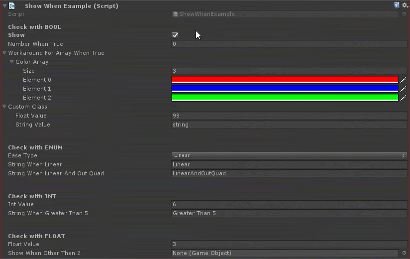 Property Drawer for Unity used to show or hide the Field depending on certain conditions · GitHub