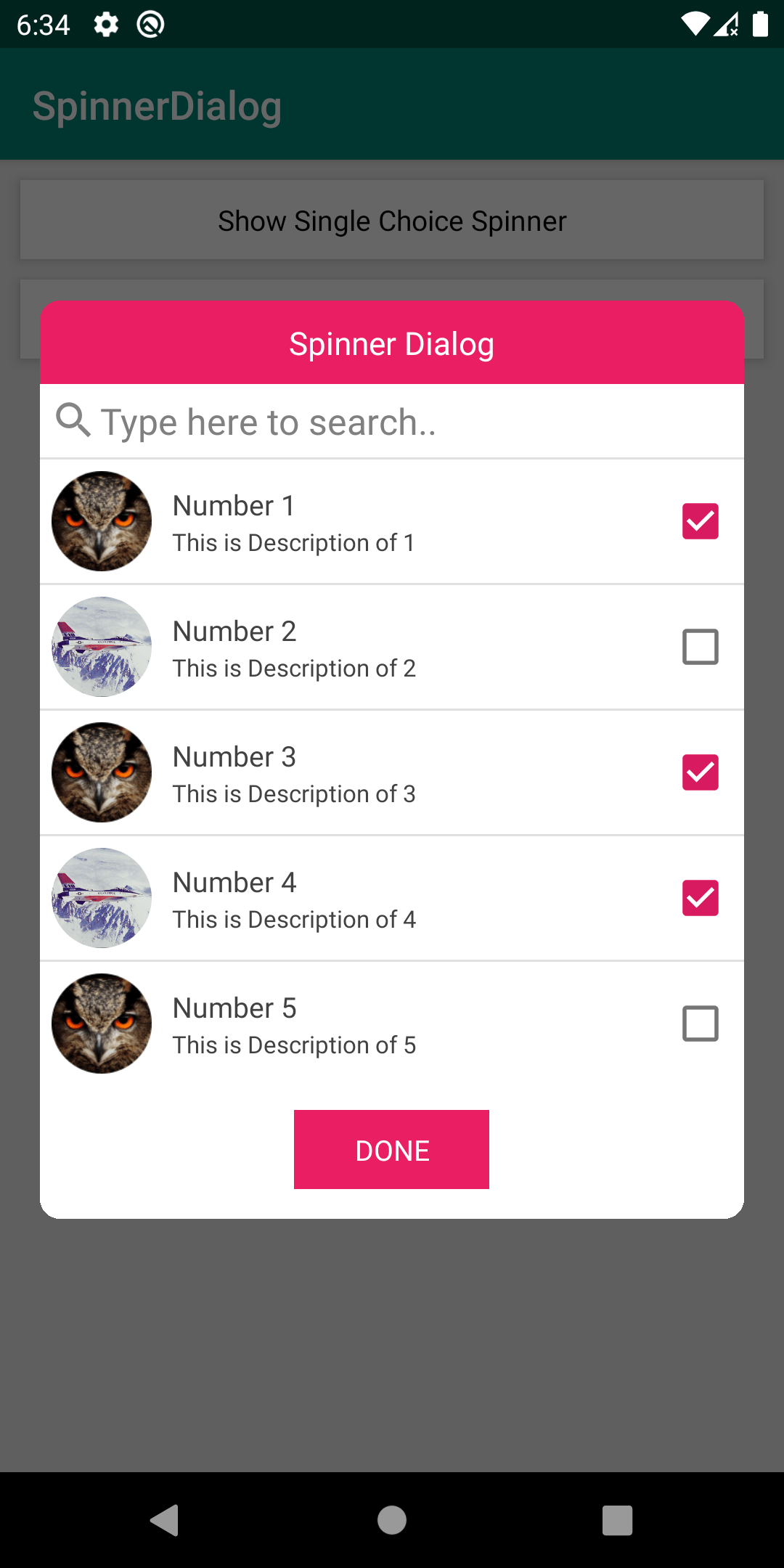 The Android Arsenal Spinners Spinner Dialog