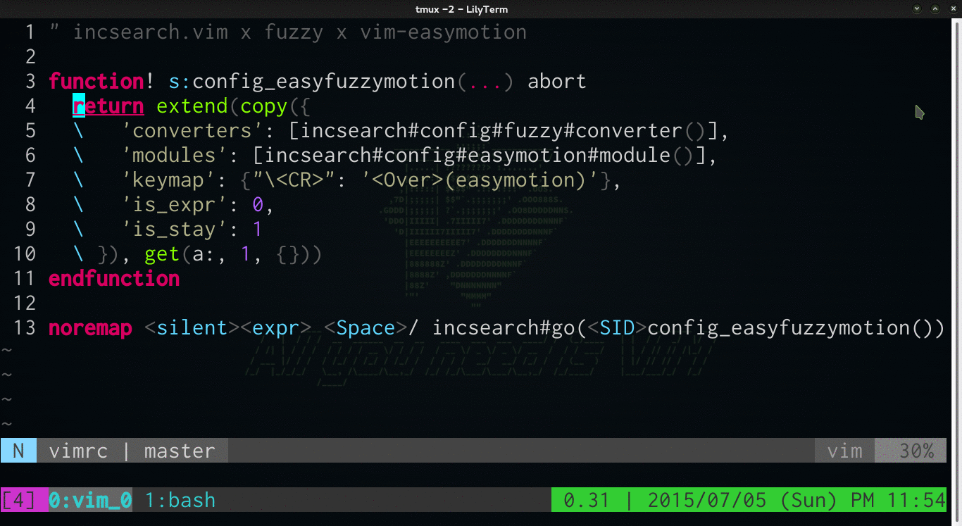 vim插件 incsearcheasymotion.vim 下载安装及使用教程 Vim插件网 优秀的Vim插件集合及使用教程