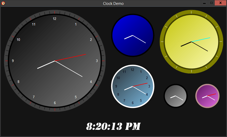 GitHub hazlema/AnalogClock Customizable Analog Clock Control