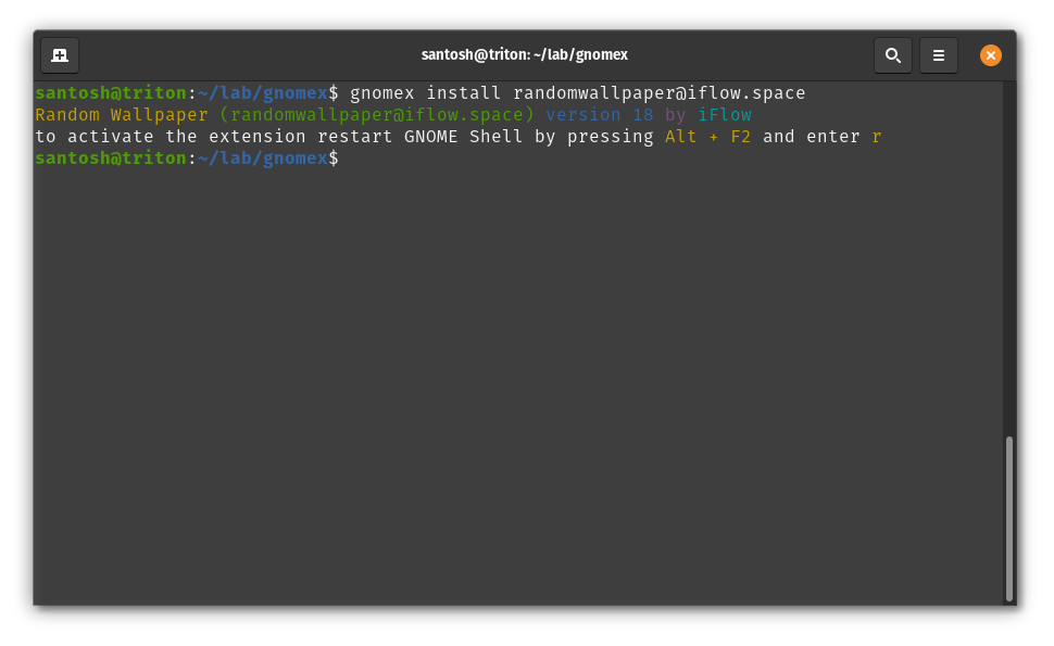 GitHub heisantosh/gnomex A CLI tool to search and install GNOME