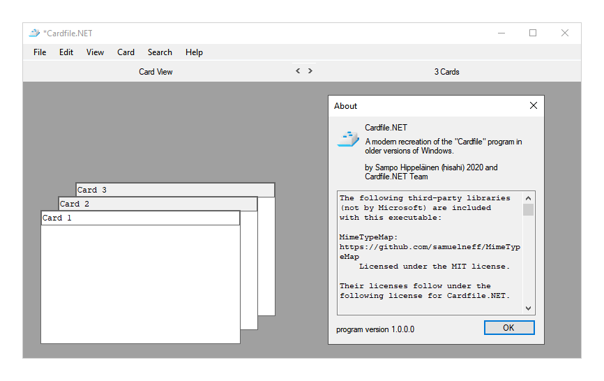 GitHub A modern recreation of the Cardfile