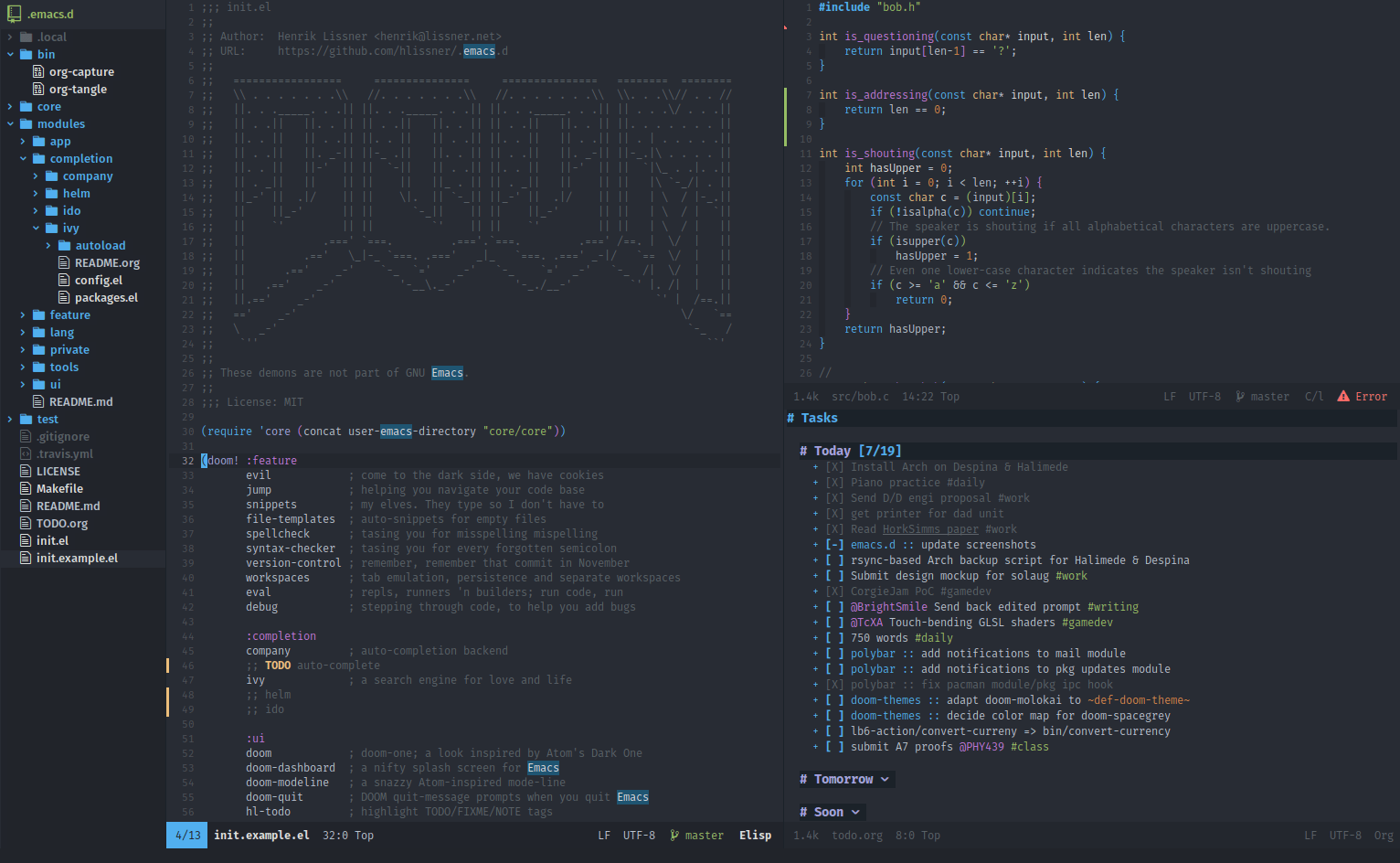 GitHub yevshev/doomemacs An Emacs framework for the stubborn