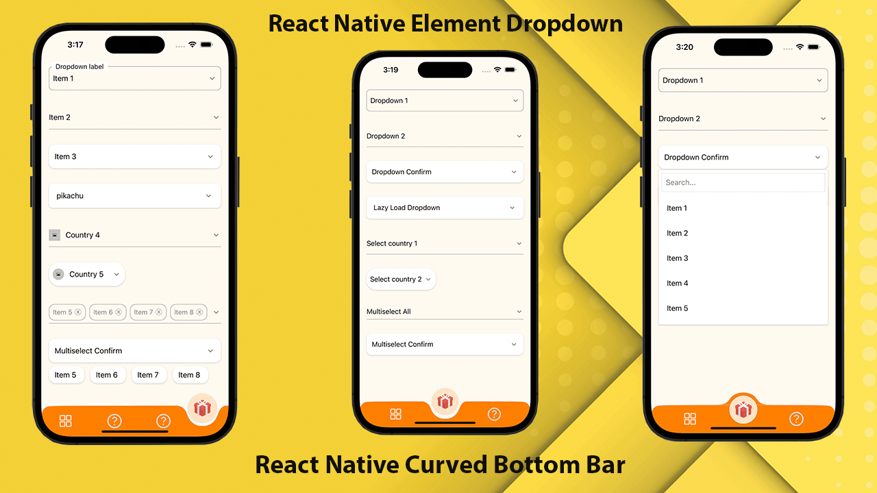 React Native Curved Bottom Bar