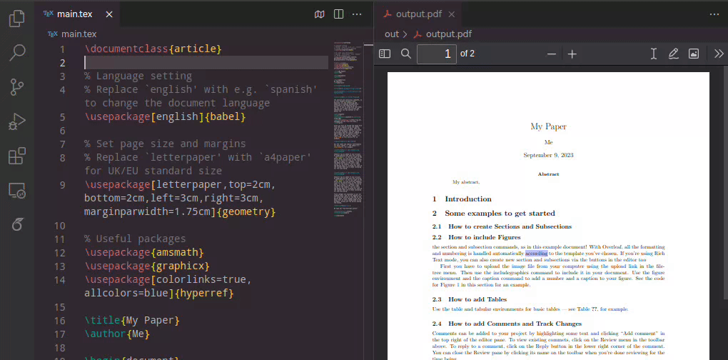 GitHub Open Overleaf/ShareLaTex projects in
