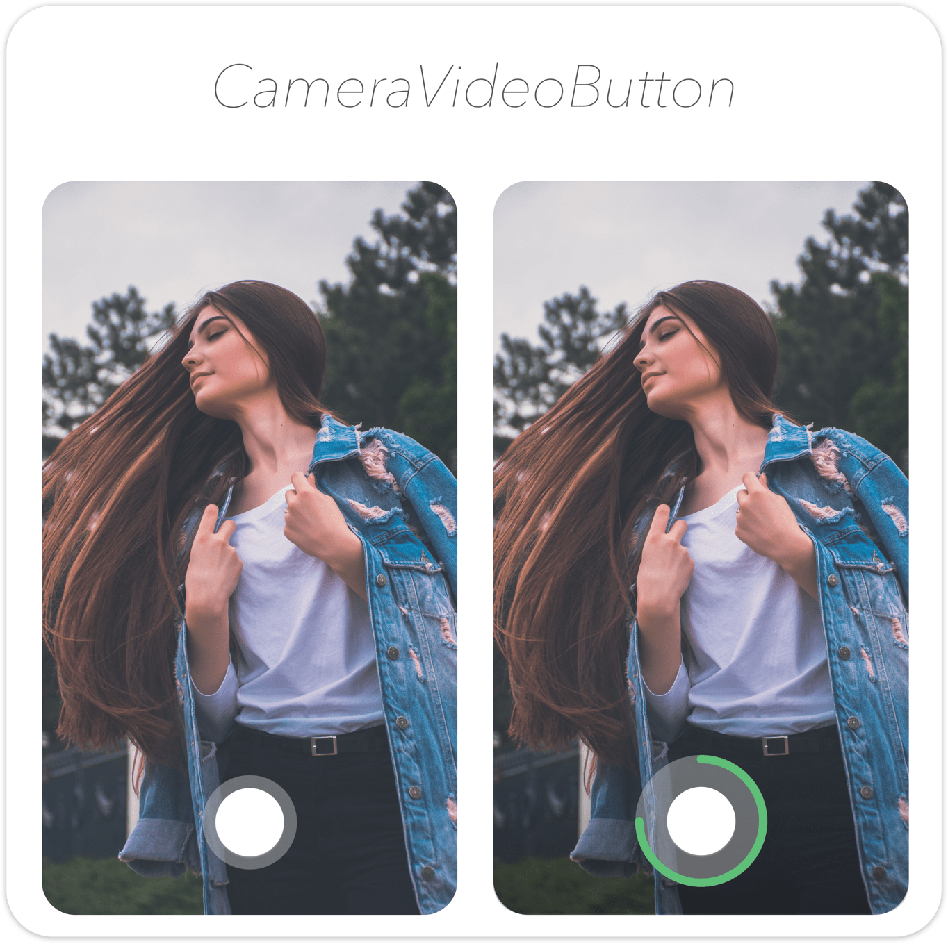 GitHub iammert/CameraVideoButton Instagram like animated button for