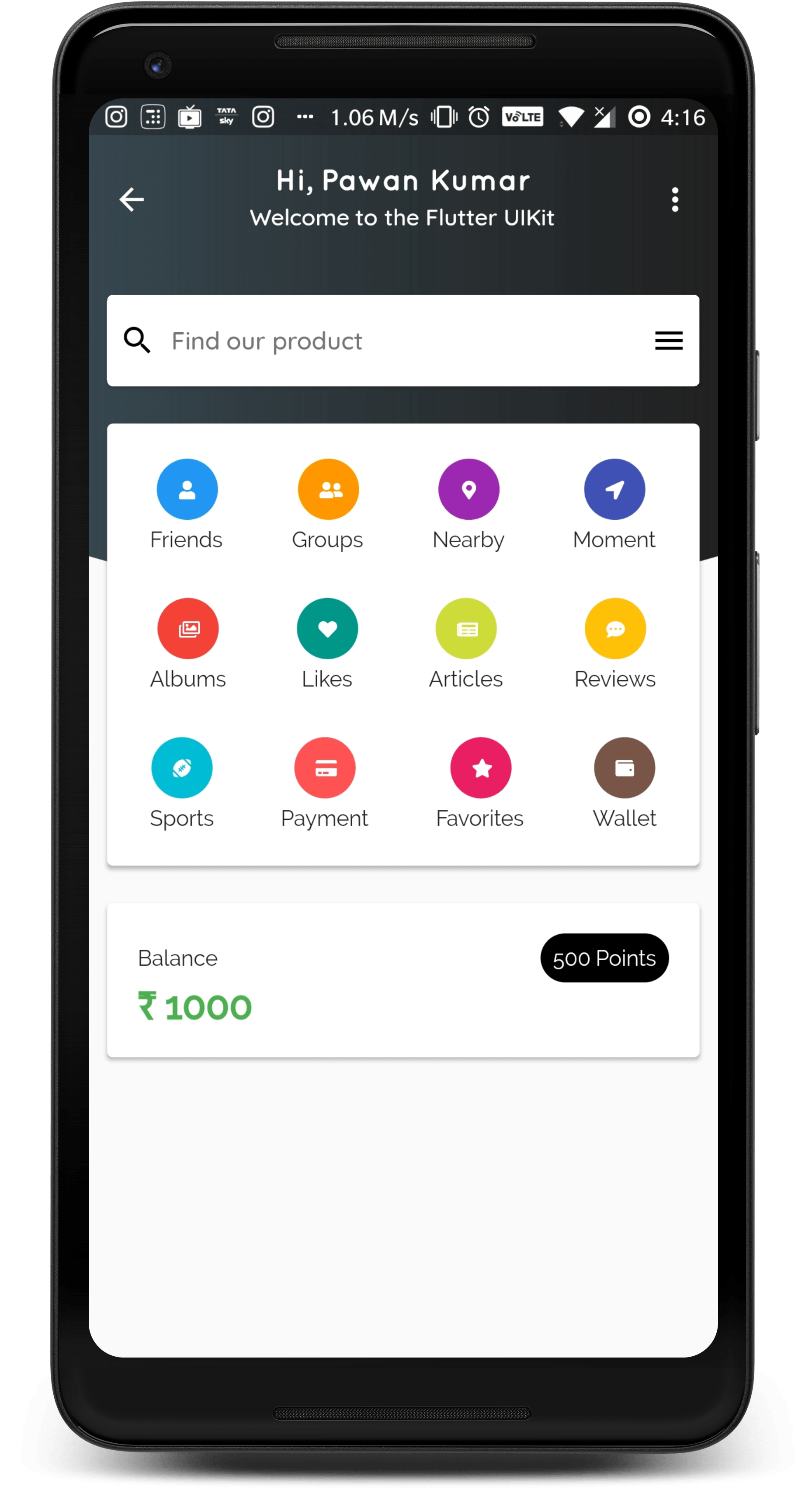 Flutter Dashboard Ui