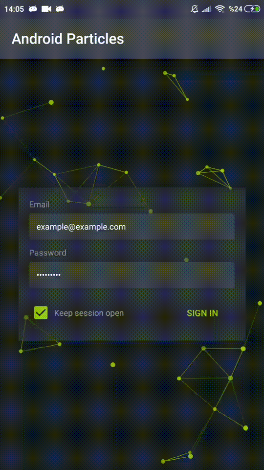 androidparticles Particle animation library f codeKK