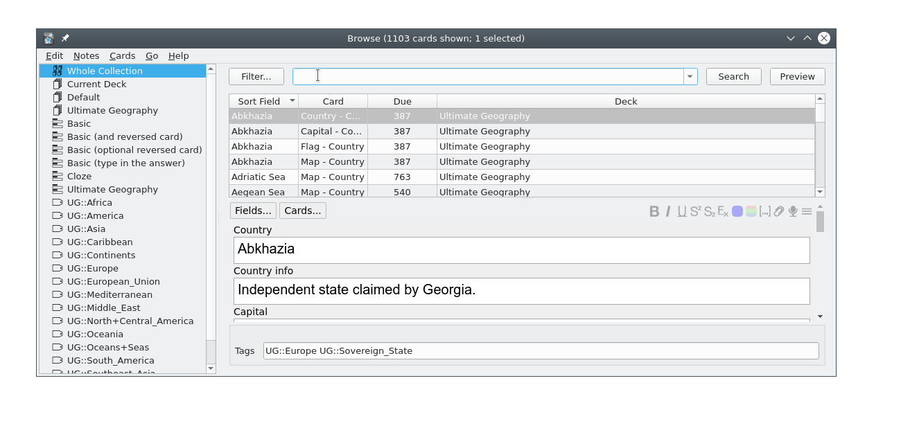 Check out these TheAnKing Videos Anki Better Searching Tools and Anki