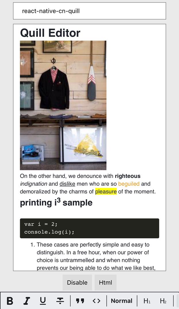 pretaareactnativecnquill npm