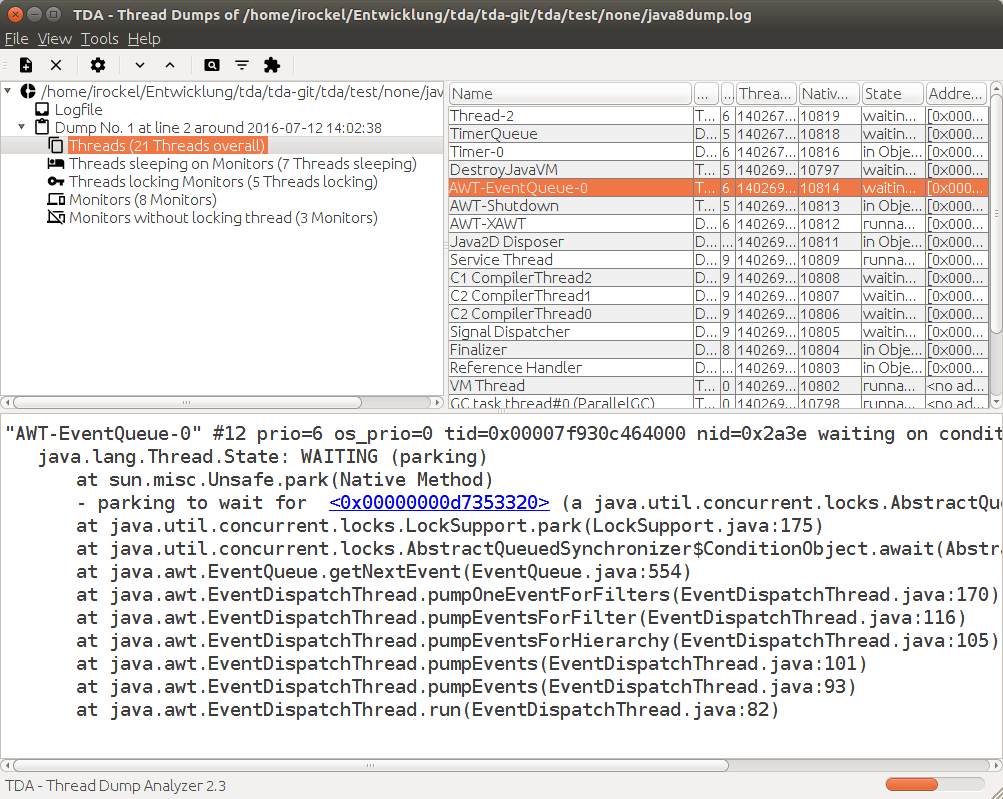 GitHub irockel/tda TDA Thread Dump Analyzer
