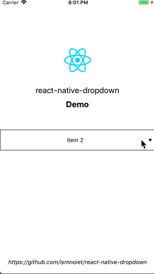 React Native Dropdown