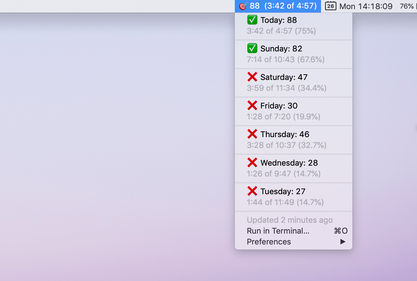 GitHub ronilaukkarinen/xbarrescuetimeplugin Display your