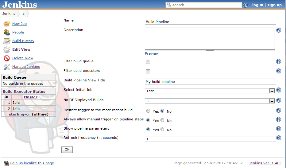 Build Pipeline Jenkins plugin