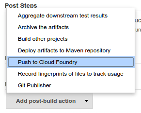 Cloud Foundry | Jenkins plugin