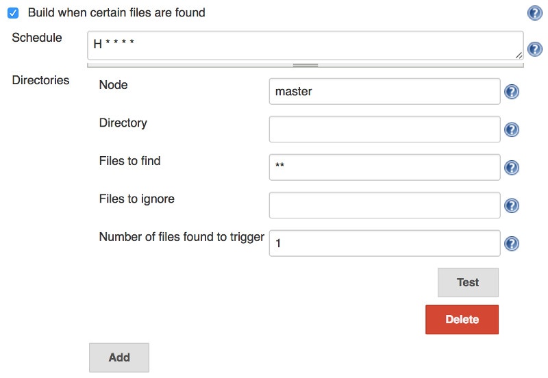Files Found Trigger Jenkins plugin