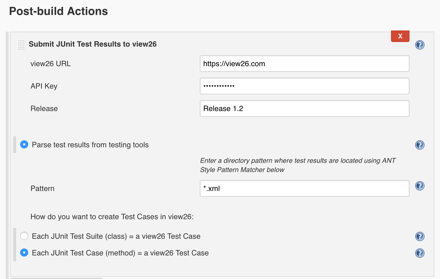 View26 TestReporting Jenkins plugin